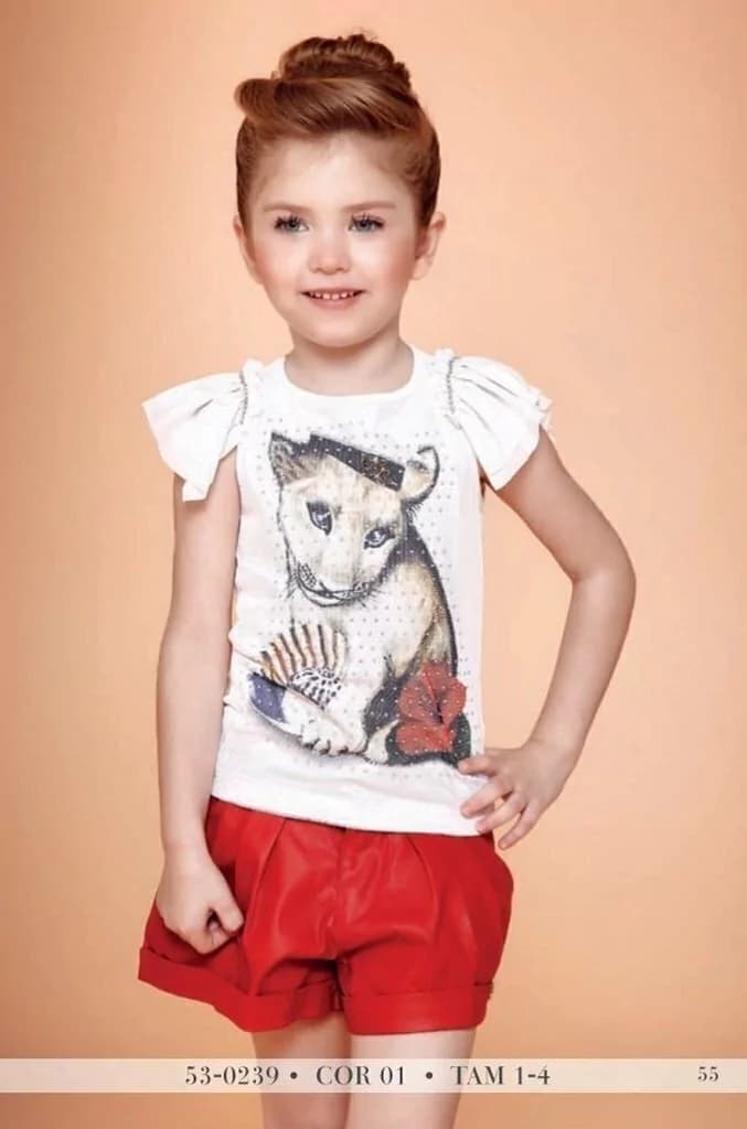Conjunto Infantil Blusa com Shorts Miss Cake Doce Princesa 530239