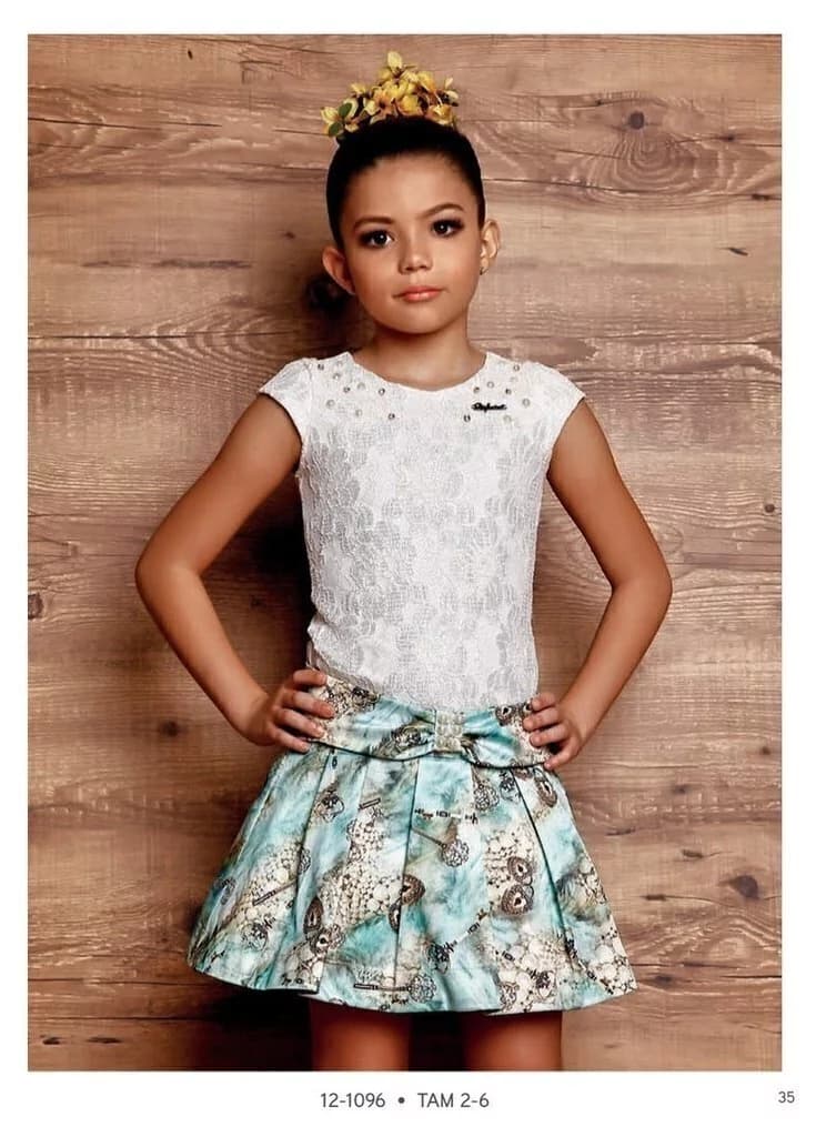 Saia Infantil e Blusa Infantil Diforini Moda Infanto Juvenil 121096
