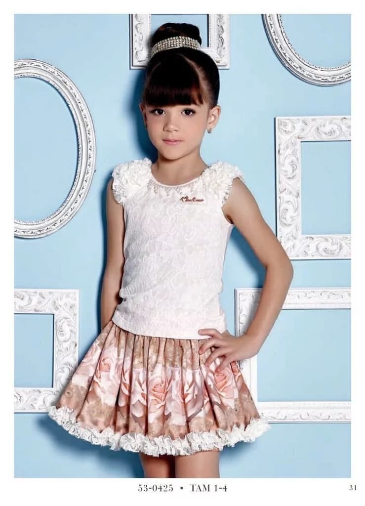 Blusa e Saia Infantil Miss Cake Doce Princesa 530425