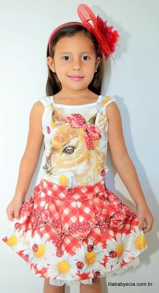 Saia e Blusa Infantil Miss Cake Doce Princesa 530473