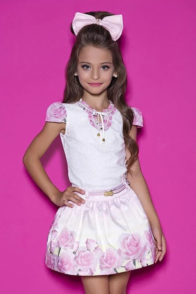 Conjunto Saia e Blusa Diforini Moda Infanto Juvenil 121329